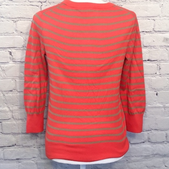 J.Crew Orange and Tan Striped Cardigan - Picture 4 of 4